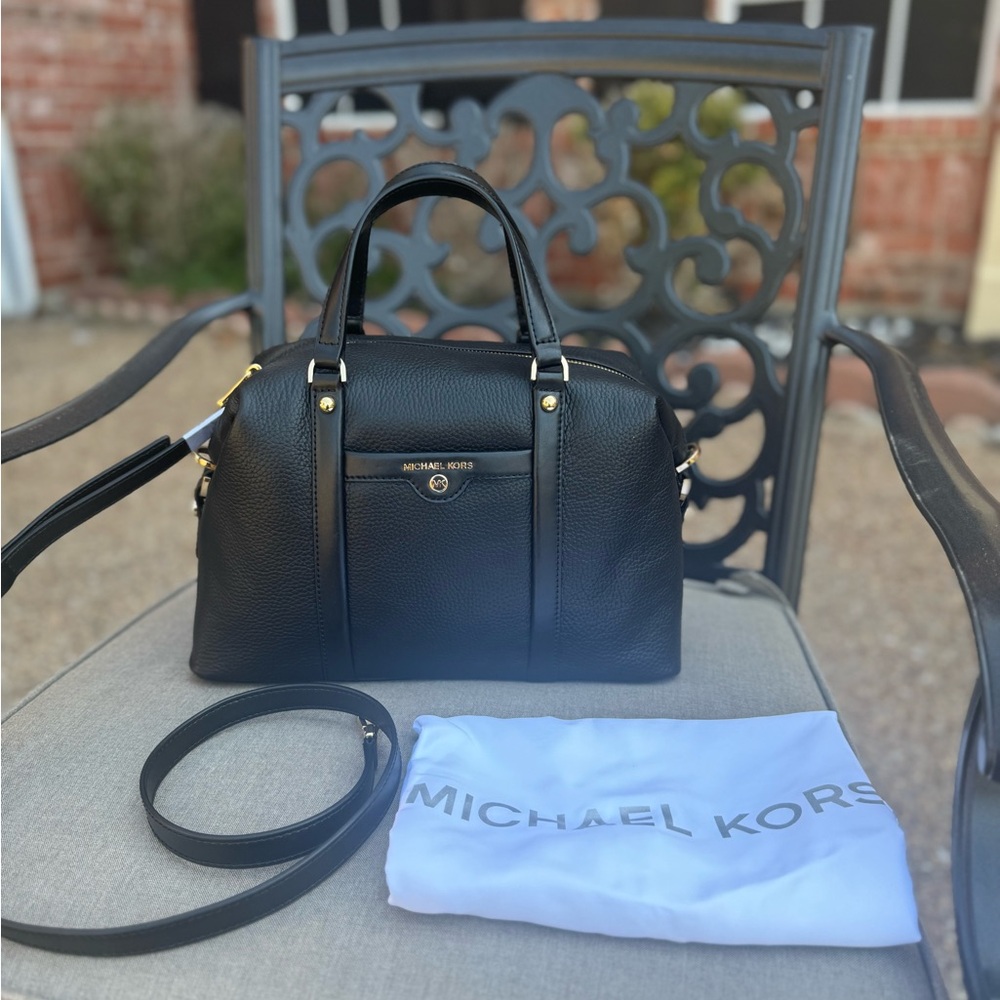 Michael Kors Beck Medium Leather MD Satchel - Moss 30T1GKNS2L NEW